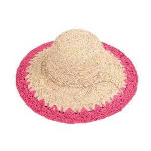 Wholesale Beach wide brim lady Seaside Holiday Summer Women Sunshade Caps Wide Brim Natural Raffia custom Straw Hat