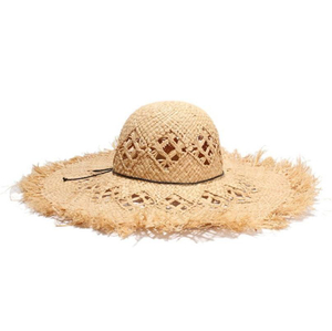 Women Hand Made Raffia Straw Hat Super Extra Large Wide Rough Brim Rough Straw Hat Summer Sun Beach Hat Sun Visor Cap