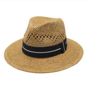 Natural Straw Fedora hat with stingy brim popular classic fedora hat for Unisex Spring Summer Autumn